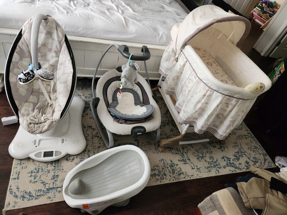 Baby Lot (Mamaroo, Bassinet, Car Seat, Carrier, Playmat,