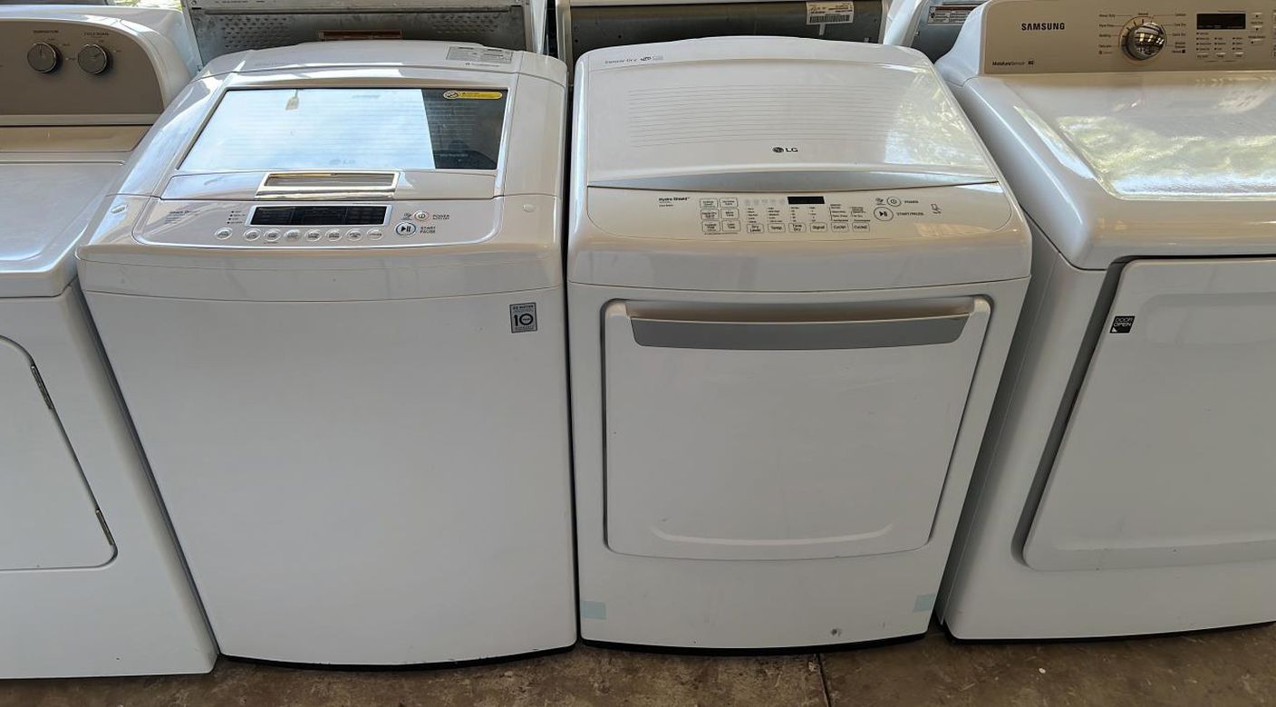 LG Washer & Dryer Electric White Very Quiet

