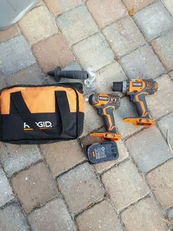 Ridgid drill and impact combo kit