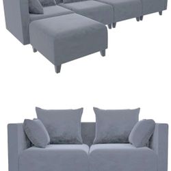 4 Seater And Loveseat Sofa Set 