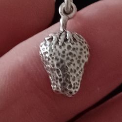 Vtg.sterling Silver Strawberry Charm
