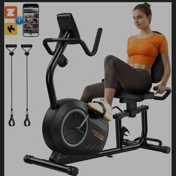 YOSUDA Recumbent Exercise Bike for Home Use with Resistance Bands-Recumbent Bike with Smart Work