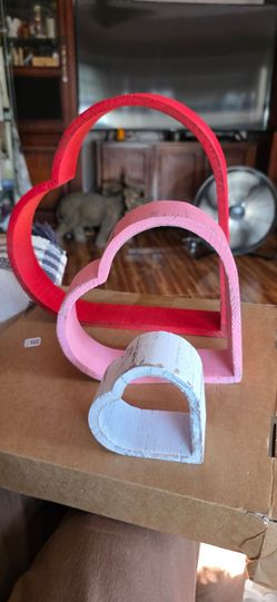 Rustic wooden hearts