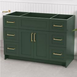 M48GN 48 in. MDF Bath Vanity Cabinet without Top in Green Unassembled