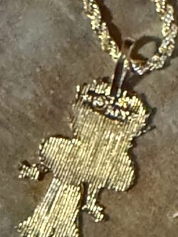 Betty boop 10k gold necklace and pendant $275