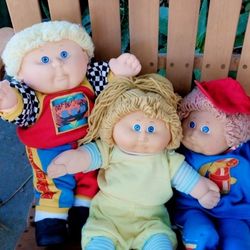 3 Cabbage Patch Dolls 