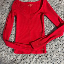 Red hollister long sleeve  