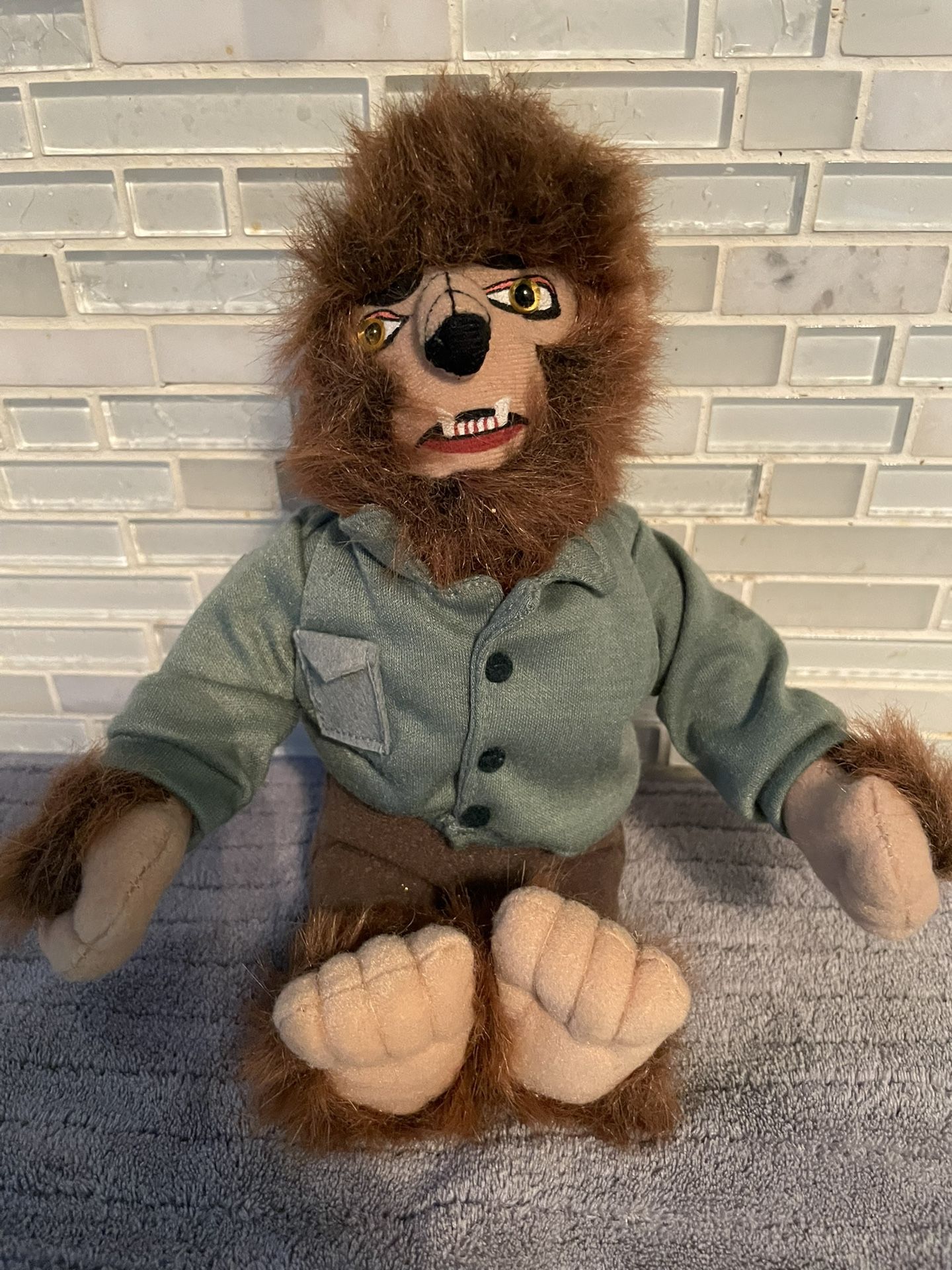 1999 Stuffins Universal Studios Monsters The Wolfman Werewolf Plush Horror 10"
