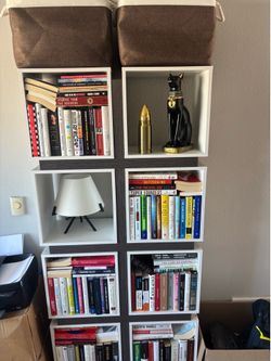 Modern Geometric Cube Bookcase