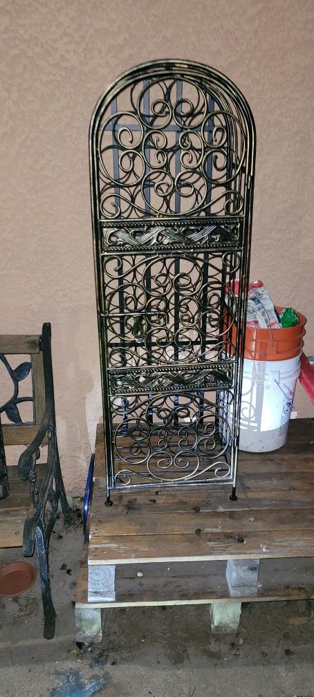 Wine Rack,  Wrought Iron Heavy Duty 