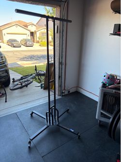 Bike storage rack on wheels