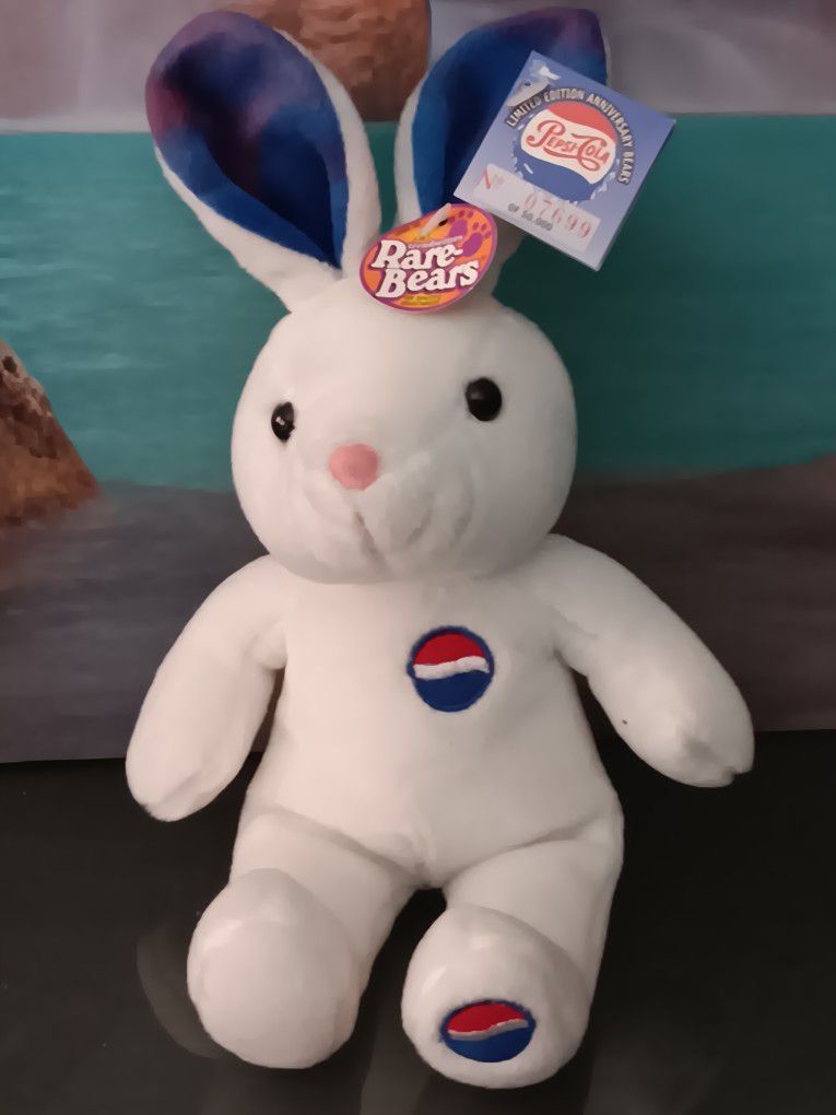 Pepsi-Cola Bunny 1999 Limited Edition 100th Anniversary Rare-Bears #2 plush #07699
