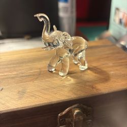 Hand Blown Glass Elephant 