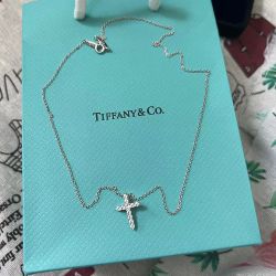 Tiffany & Co. Cross Pendant Necklace 16 Chain