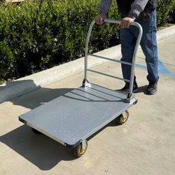 New In Box 1600 Lbs Capacity 36x24 Inch Platform Flatbed Warehouse Foldable Push Cart Dolly Commercial Grade Hand Truck?