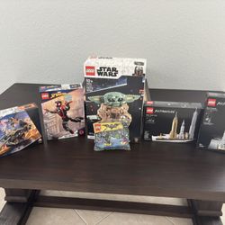 Rare Lego Sets Bundle, Not Manufactured in Years : Baby Yoda/The Child, ghost rider, miles morales, new york city, burj khalida, the joker batman