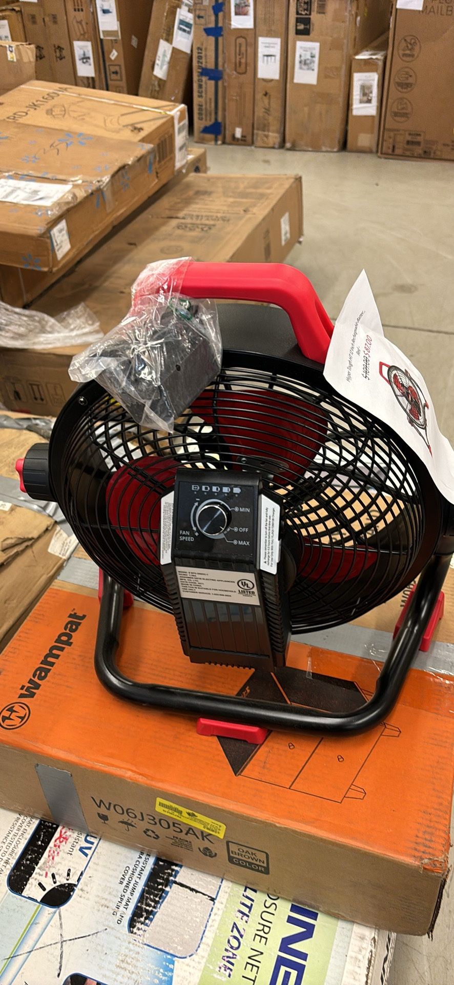 Hyper Tough New 12 inch Rechargeable Battery Powered Floor Fan