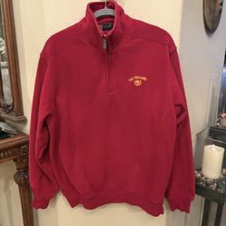 Gear For Sports Men Red USC Trojans 1/4 Zipped Soft Warm Sweatshirt Size Large