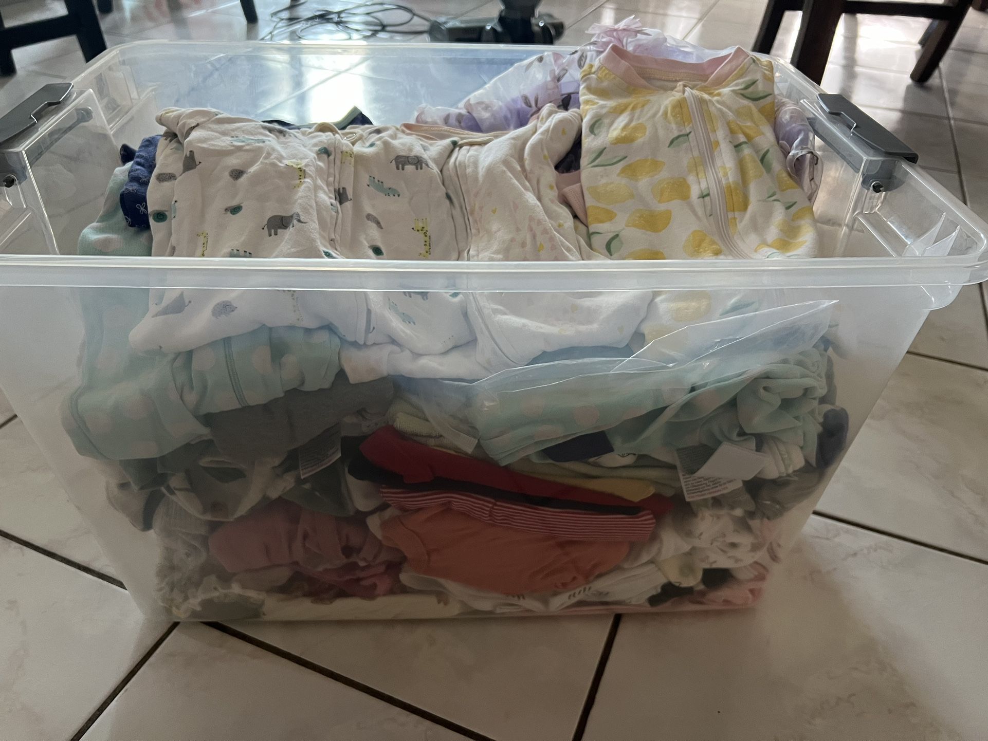 Bucket Of Baby Clothes 0 6months