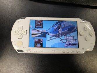 Playstation Psp 1000 White Series Mod--ded Video Game Console