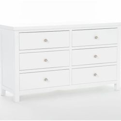 White Dresser 6 Drawers