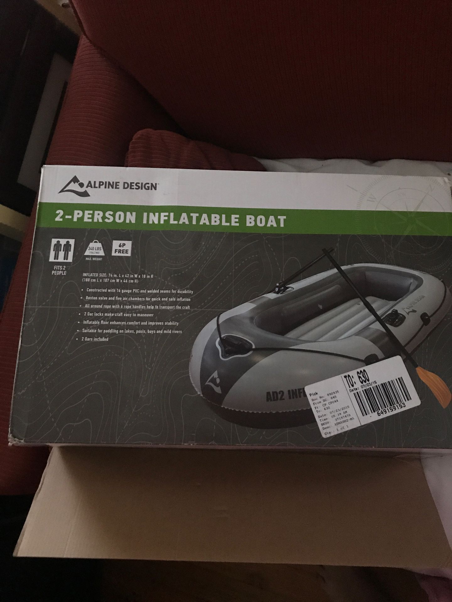 Inflatable boat (2 person)