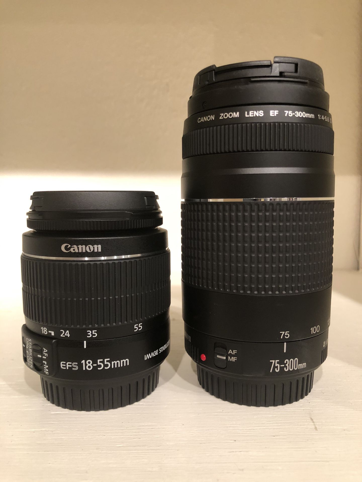 Brand New Canon Lenses: 18-55mm and 75-300mm
