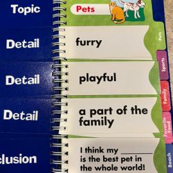 Paragraph builder flip book writing, educational student and teacher