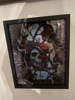Shadow Box Skull Original Art