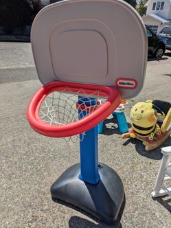 Little Tex basketball hoop height adjustable. Excellent condition