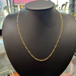 18k Figaro Chain 18inches 