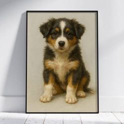 Puppy / dog real painting