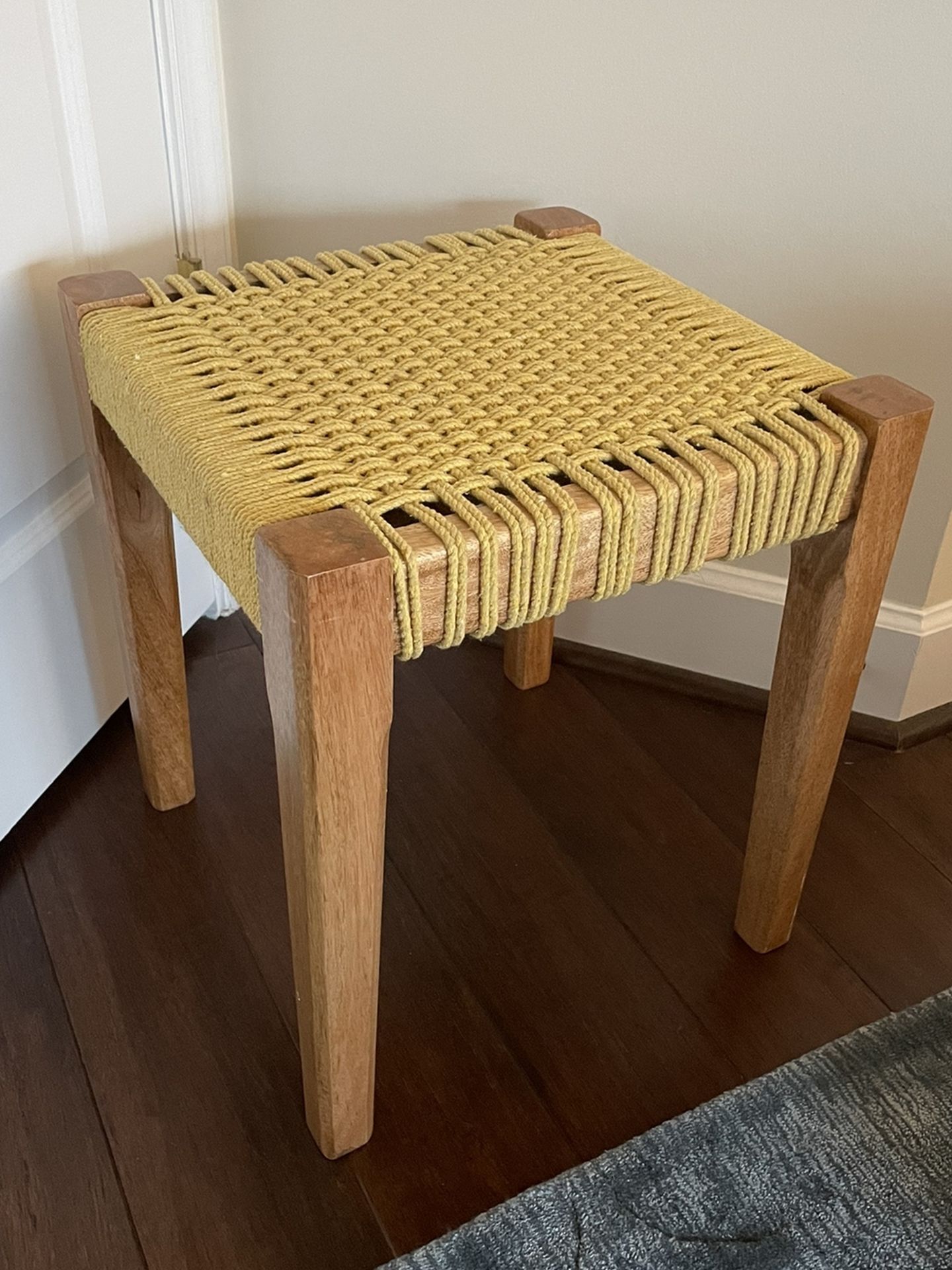 Bohemian Yellow Stool/Small Table