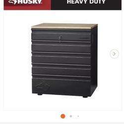 New in box Husky Heavy Duty 18-Gauge Steel 5-Drawer Black Garage Base Cabinet