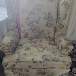 1930's Antique Wingback Chairs Asking $80.00 For The Pair Could Use A Cleaning Have Had Them For Many Many Years 