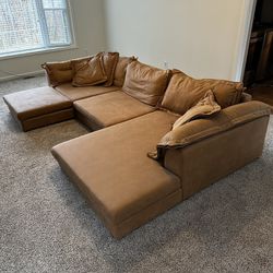 Large Couch with Ottoman 