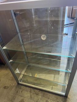 Business or Smoke Shop Glass Displays with 3 - Adjustable Shelves 26x14x18 it comes with a lock and two keys