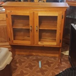 Antique 2pc Cabinet For Kitchen Or Dining Room 