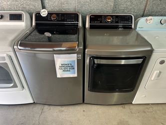 LG TOP LOAD WASHER & GAS DRYER