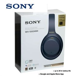 Sony wh1000xm4 Noise canceling headphones SEALED NEW - blue
