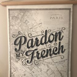 French Theme Canvas Wall Hanging 