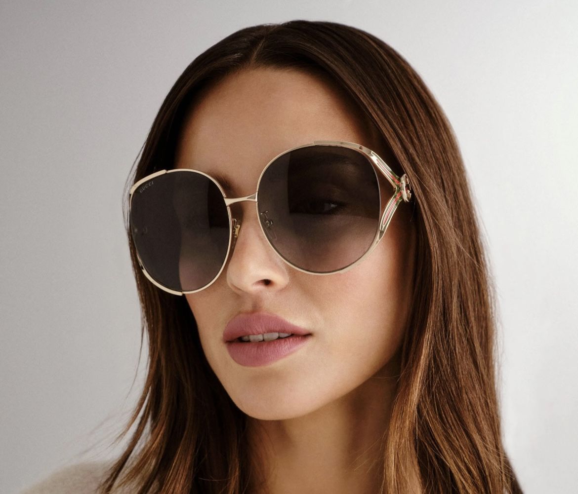 Gucci Oval Ladies Sunglasses - New/Authentic