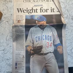 10-21-16 Chicago Tribune Chicago Cubs Weight For It 