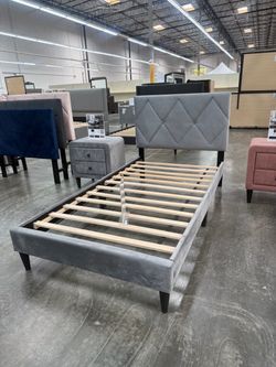 New twin bed frame with mattress