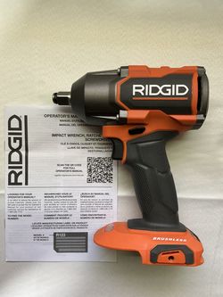 RIDGID. 18V Lithium Ion Brushless Cordless 1/2 in. 4-Mode Mid-Torque Impact Wrench(Tool Only).