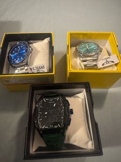 Lot of 3 Watches – Invicta x2 & Activa