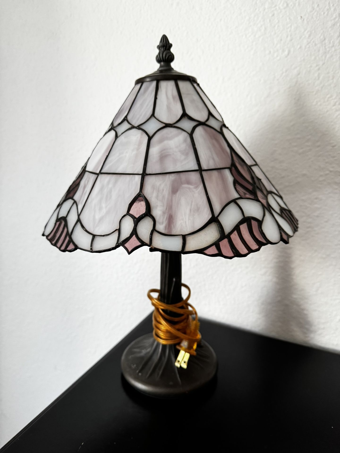Vintage Tiffany Pink/Lavender Desk Lamp