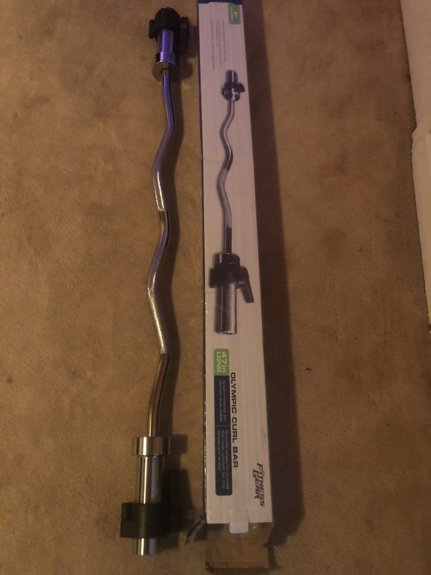 Olympic ez curl bar w clips $100