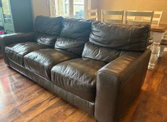 Beautiful black leather sofa