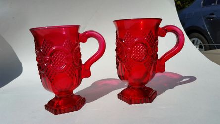 Rare 1876 Cape Cod Cranberry Stained by AVON